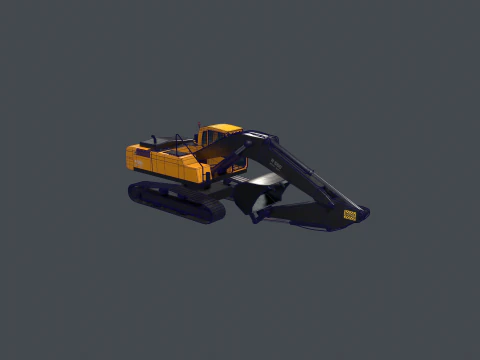 Modern Generic Heavy Duty Excavator 3D Model