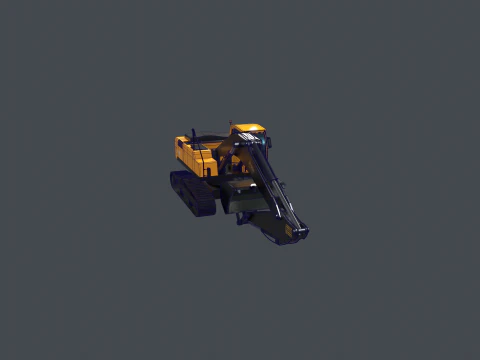 Modern Generic Heavy Duty Excavator 3D Model