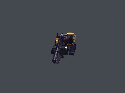 Modern Generic Heavy Duty Excavator 3D Model