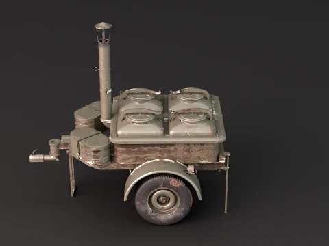 Military Field Kitchen 3D Model