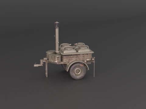 Military Field Kitchen 3D Model