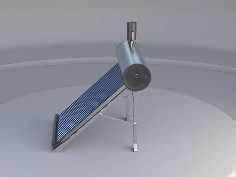 Panel słoneczny do podgrzewania wody Model 3D