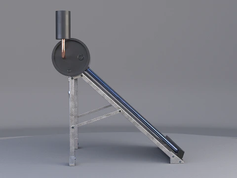 Panel słoneczny do podgrzewania wody Model 3D