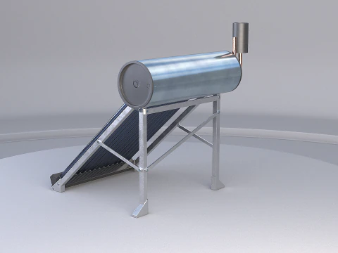 Panel słoneczny do podgrzewania wody Model 3D