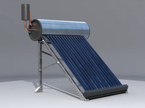 Panel słoneczny do podgrzewania wody Model 3D