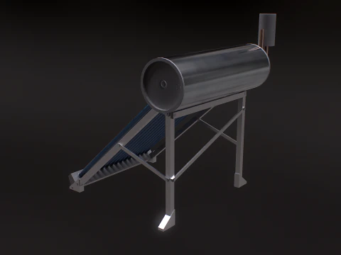 Panel słoneczny do podgrzewania wody Model 3D