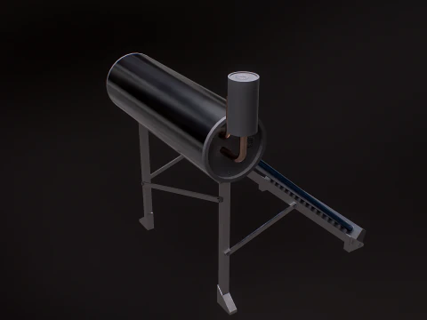 Panel słoneczny do podgrzewania wody Model 3D