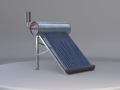 Panel słoneczny do podgrzewania wody Model 3D