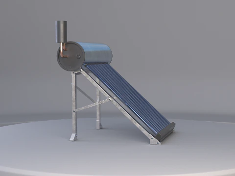 Panel słoneczny do podgrzewania wody Model 3D
