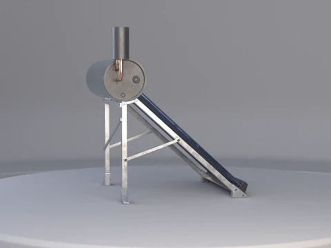 Panel słoneczny do podgrzewania wody Model 3D