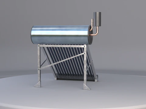 Panel słoneczny do podgrzewania wody Model 3D