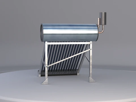 Panel słoneczny do podgrzewania wody Model 3D