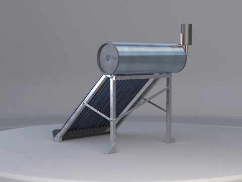 Panel słoneczny do podgrzewania wody Model 3D
