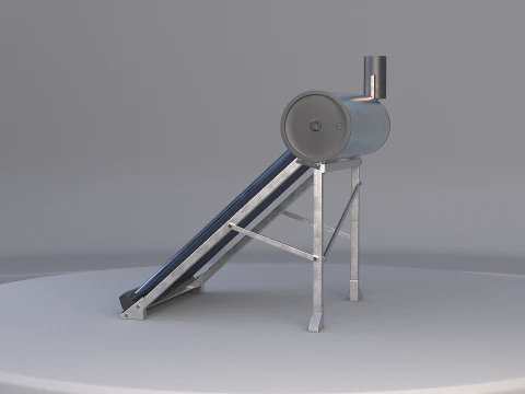 Panel słoneczny do podgrzewania wody Model 3D