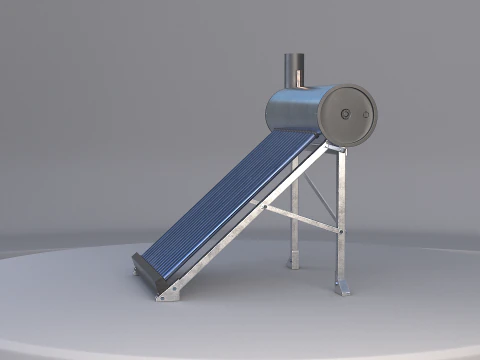 Panel słoneczny do podgrzewania wody Model 3D