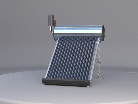 Painel de aquecimento solar de &aacute;gua Modelo 3D