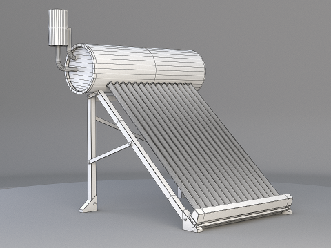 Painel de aquecimento solar de &aacute;gua Modelo 3D