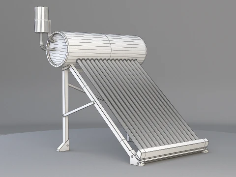 Panel słoneczny do podgrzewania wody Model 3D