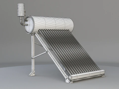 Panel słoneczny do podgrzewania wody Model 3D