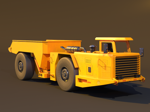 Modern Mafsallı Maden Kamyonu 3D Model