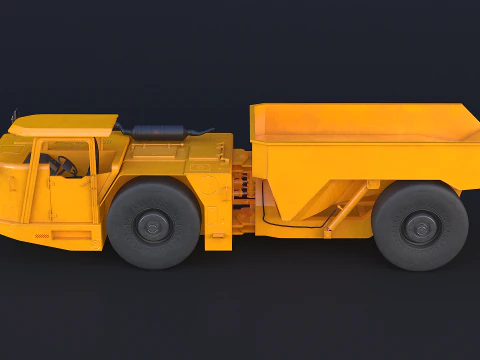 Truk Tambang Artikulasi Modern Model 3D
