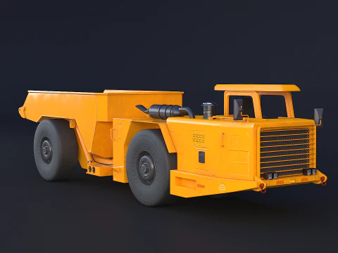 Truk Tambang Artikulasi Modern Model 3D