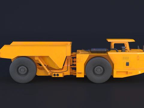 Truk Tambang Artikulasi Modern Model 3D