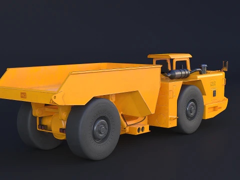 Truk Tambang Artikulasi Modern Model 3D