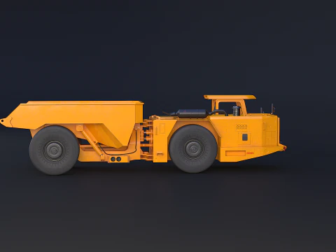 Truk Tambang Artikulasi Modern Model 3D