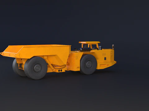 Truk Tambang Artikulasi Modern Model 3D