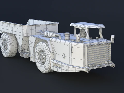 Truk Tambang Artikulasi Modern Model 3D