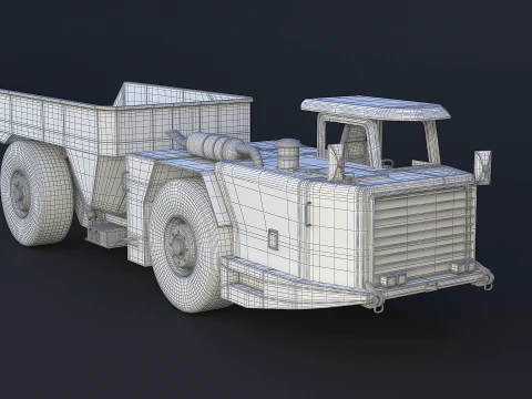 Truk Tambang Artikulasi Modern Model 3D