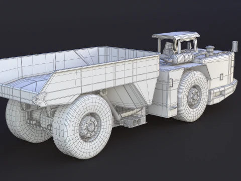 Truk Tambang Artikulasi Modern Model 3D