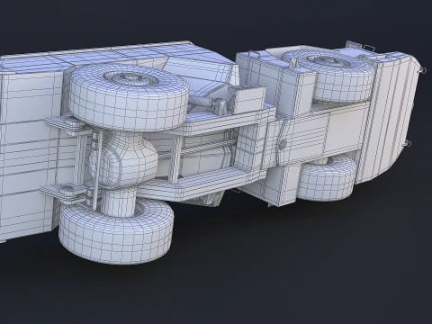 Truk Tambang Artikulasi Modern Model 3D