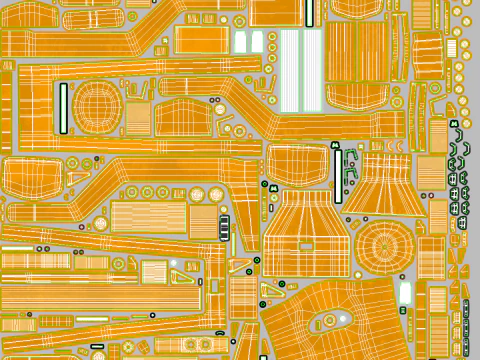 Truk Tambang Artikulasi Modern Model 3D