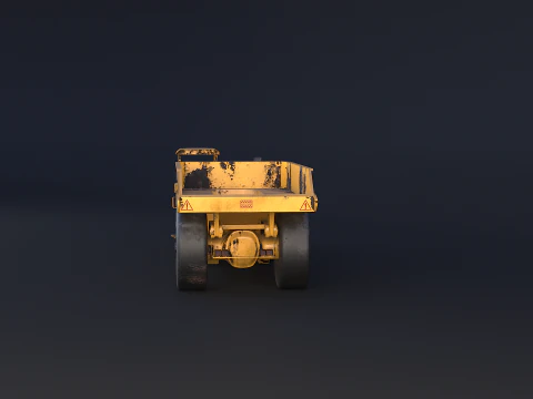 Moderno camion da miniera articolato arrugginito Modello 3D