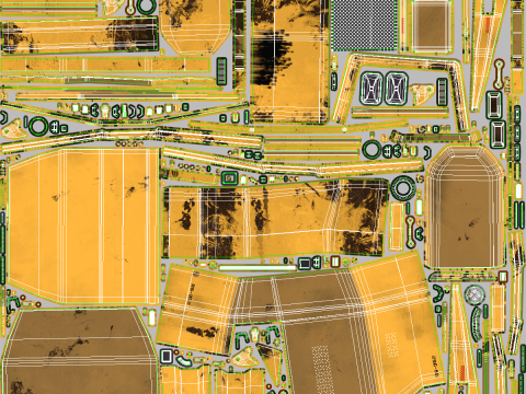 Moderno camion da miniera articolato arrugginito Modello 3D