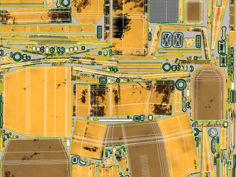 Moderno camion da miniera articolato arrugginito Modello 3D