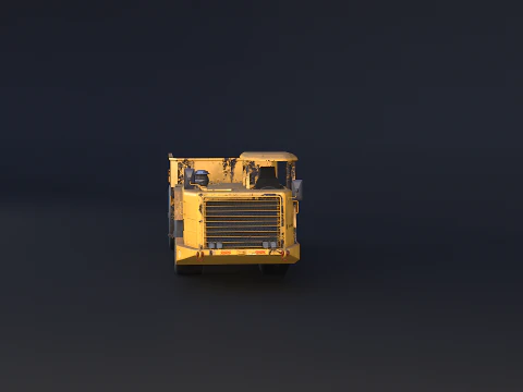 Moderno camion da miniera articolato arrugginito Modello 3D