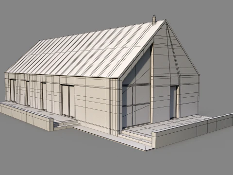 Modern Barn Style House 3D Model