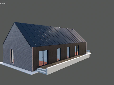 Modern Barn Style House 3D Model