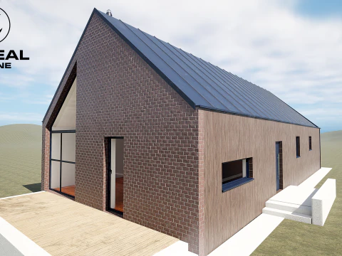 Modern Barn Style House 3D Model