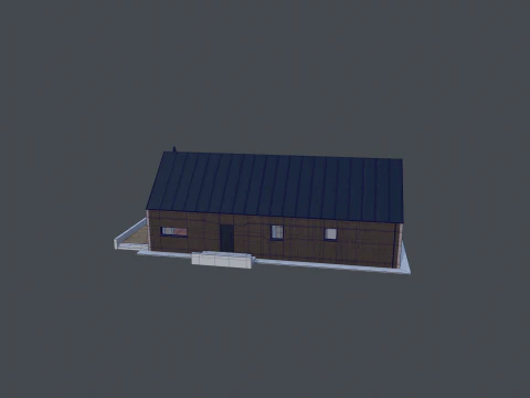 Modern Barn Style House 3D Model