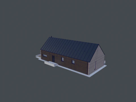 Modern Barn Style House 3D Model