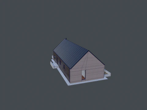 Modern Barn Style House 3D Model