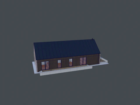 Modern Barn Style House 3D Model