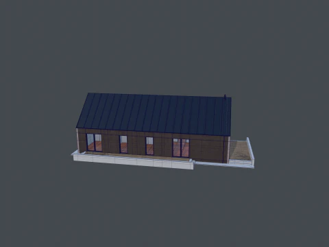 Modern Barn Style House 3D Model
