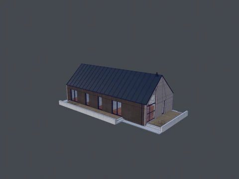 Modern Barn Style House 3D Model