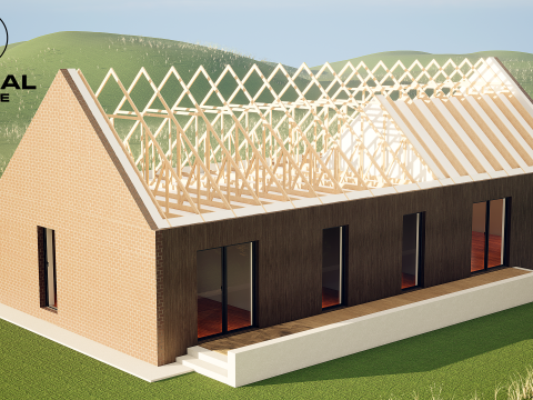 Nowoczesny system kratownic domowych Model 3D