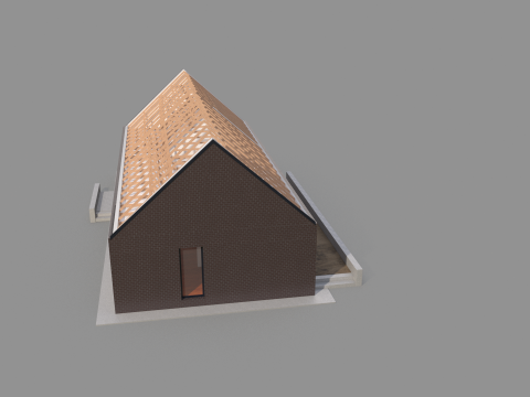 Nowoczesny system kratownic domowych Model 3D